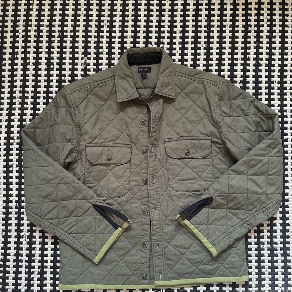 J.Crew  Quilted Jacket - Olive Green